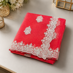 Embroidered, Floral Print Bollywood Net Saree Net Saree