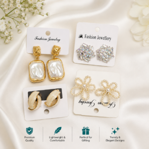 Premium Women's Fashion Earrings Combo Set (Pack of 4)