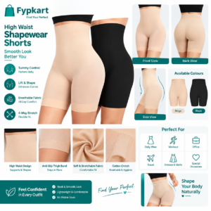 Women's High-Waist Shapewear Shorts - Tummy Control